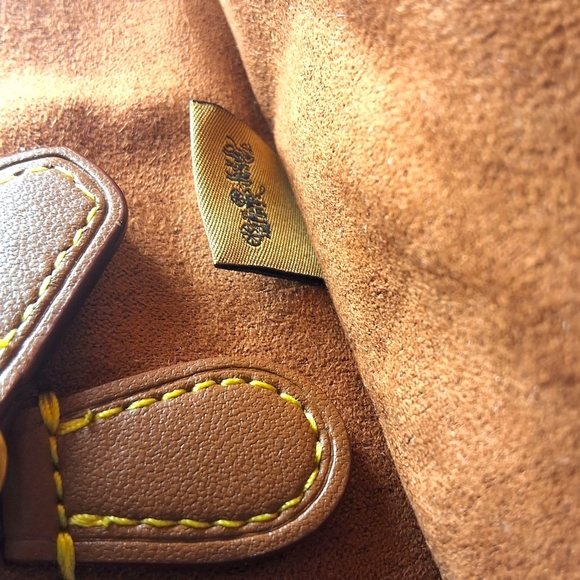 Coach Rogue 25 Tote Heart Print Signature Canvas Red Leather Trim - Picture 9 of 14